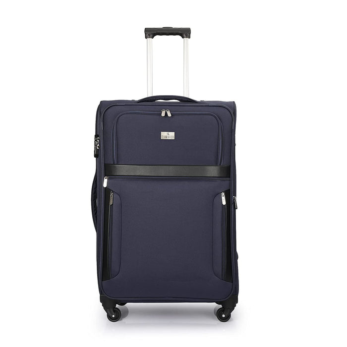 fish Combo of 3 Sydney Luggage Polyester Soft Case Suitcases Varied Sizes Four Wheel Trolley Bags - Navy Blue (56 cm, 67 cm, 78 cm)