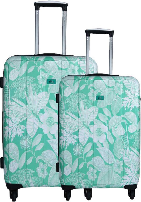 Hard Body Set of 2 Luggage - Carnation Combo Set (55+65)cms Suitcase Trolley Bags - Tealv