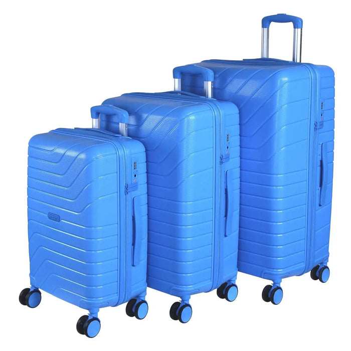 Tuscany 20, 24, 28 inch, Set of 3, Polypropylene Luggage, Hard-Sided, (Pink 55, 65 and 75 cms) Trolley Bag