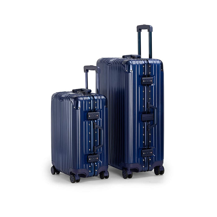 Ultra-Light 2-Piece Set Hardside Expandable, Built-in TSA Lock, Zipperless Luggage with Spinner Wheels, Blue,