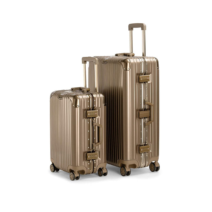 2-Piece Set Aluminium Frame Ultra-Light Hardside Expandable, Built-in TSA Lock, Zipperless Luggage
