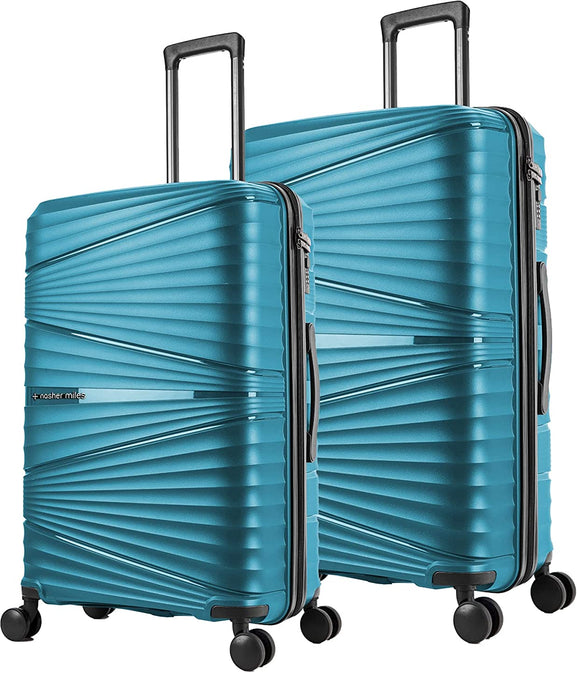 Set of 2 Dark Green Trolley Bags