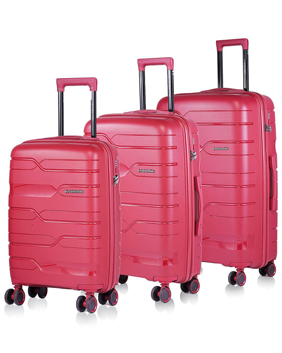 Set of 3 Maroon Trolley Bags (55, 65 & 75 cm)