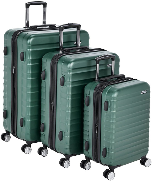 Spinner Luggage with Built-In TSA Lock - 3-Piece Set (21", 26", 30"), Green