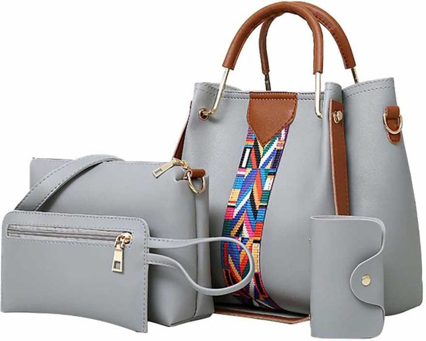 Women Grey Handbag (Pack of: 4)