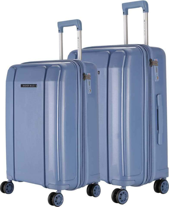 Medium Check-in Luggage (65 cm) - Tokyo Expander Hard-Side Polypropylene Luggage Set of 2 Sky Blue Trolley Bags (55 & 65 Cm) - Blue