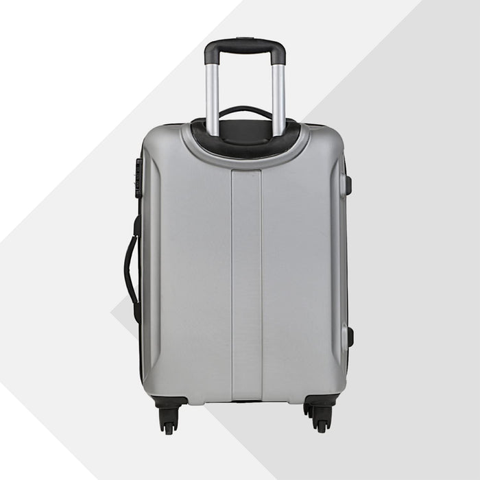 Combo Set of 3 Small, Medium and Large Check-in 4 Wheel Hard Suitcase (Silver)