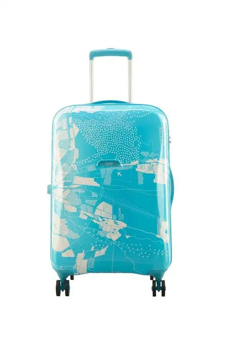 Skybags Globerunner 67 Cms Polycarbonate Hardsided Medium Checkin Luggage (Blue)