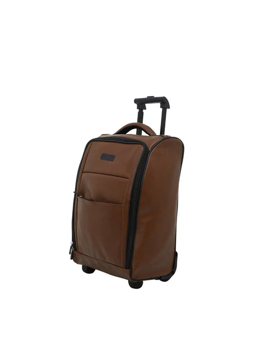 RUs Polyester 34 cms Black Softsided Carry-On Cabin Trolley Bag
