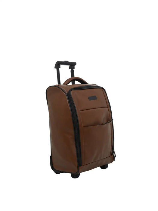 RUs Polyester 34 cms Black Softsided Carry-On Cabin Trolley Bag