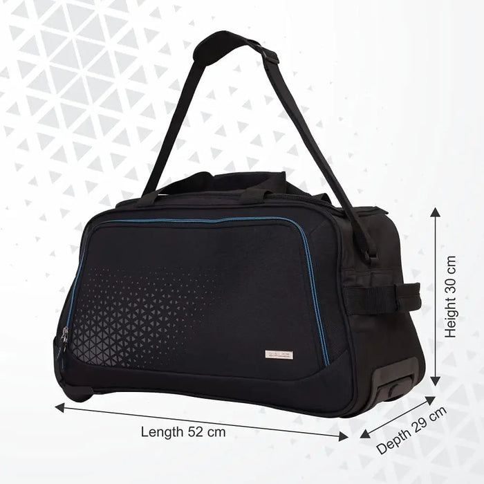 Polyester Trolley Bag (Black, 20&24 inch, SOLITARE Medium & Prism Small) - Set of 2