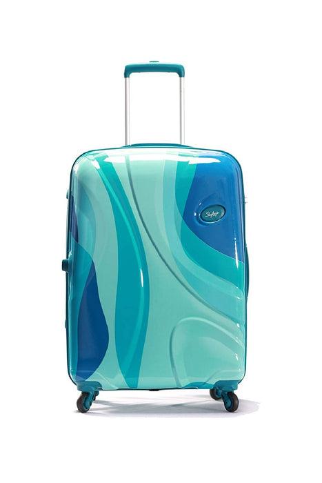 (Set of 3) Polycarbonate Small - 56 cm, Medium - 69 cm & Large - 80 cm Hard Trolley Bag  (Dio-111_Blue & Teal)