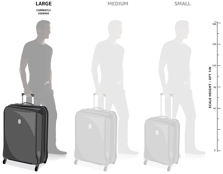 Kiza Polypropylene 79 cms Black Hardsided Check-in Luggage