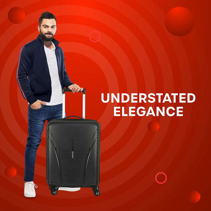 Polypropylene 68 cms Black Hardsided Check-in Luggage