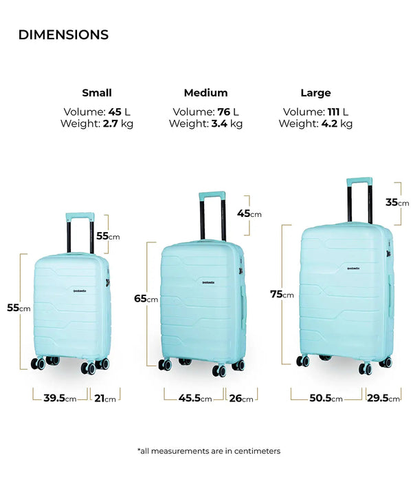Miles Paris Hard-Sided Polypropylene Check-in Luggage Yellow 24 inch |65cm Trolley Bag