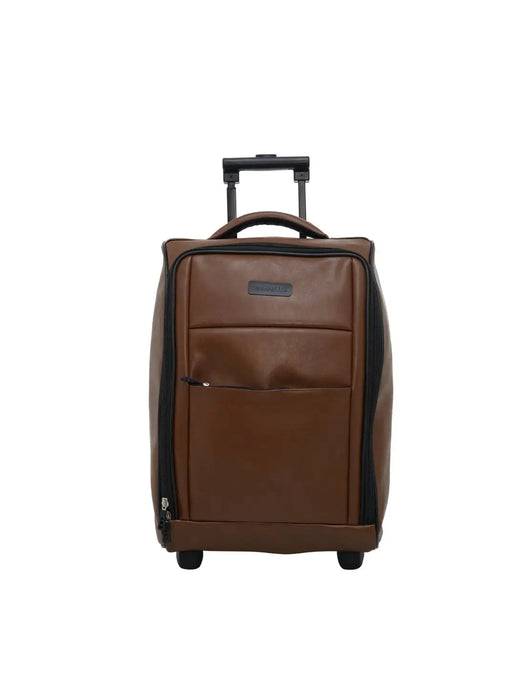 RUs Polyester 34 cms Black Softsided Carry-On Cabin Trolley Bag