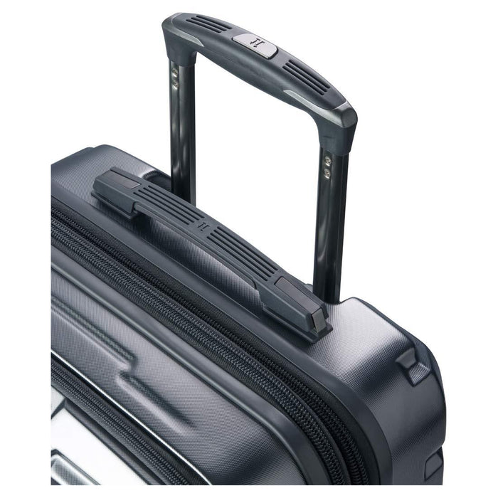 Combo-Medium & Cabin Full Armour Protection Strongest Travel Bag | 8 Wheel Trolley | 16-2379-08 | Set of 2 Metallic-Grey, 63 cms, 47 cms