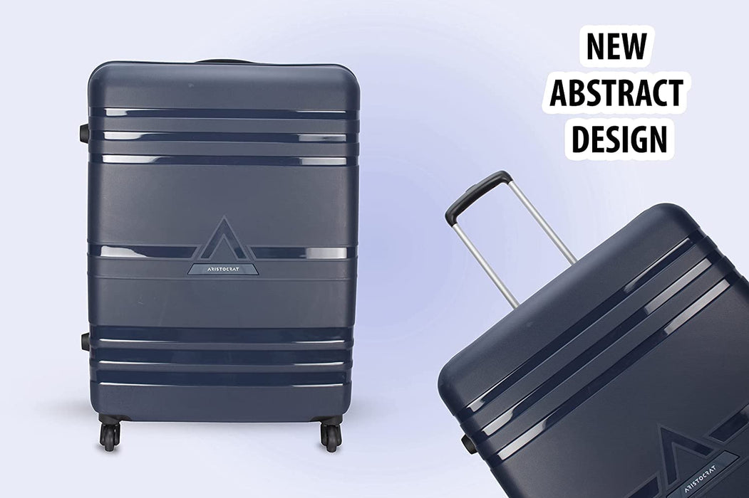 Jet Polycarbonate Hard Sided Set of 3 Trolley Bag Small,Medium,Large| 360 Rotation and Combination Lock (Blue)