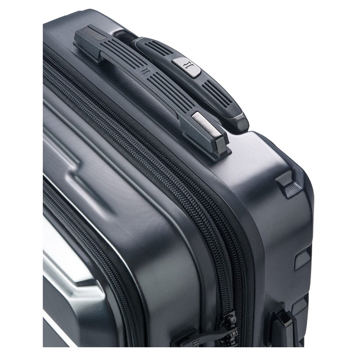 Combo-Medium & Cabin Full Armour Protection Strongest Travel Bag | 8 Wheel Trolley | 16-2379-08 | Set of 2 Metallic-Grey, 63 cms, 47 cms