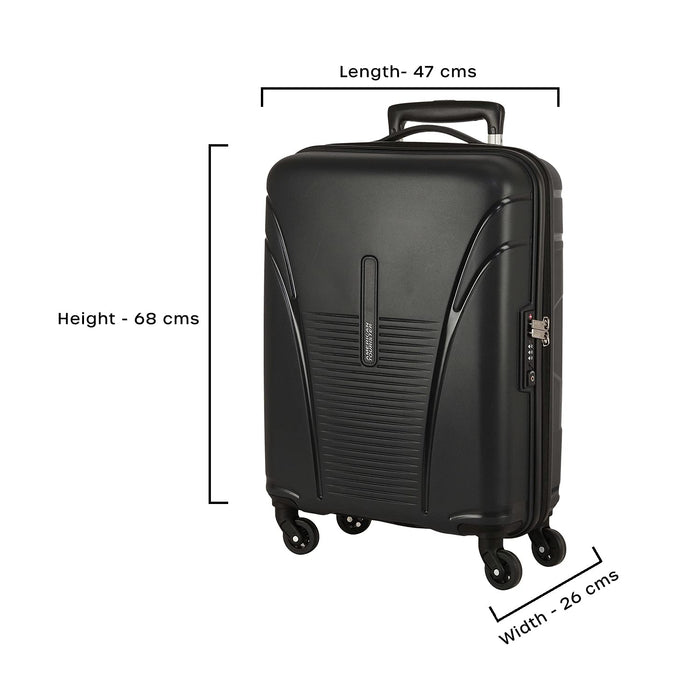 Polypropylene 68 cms Black Hardsided Check-in Luggage