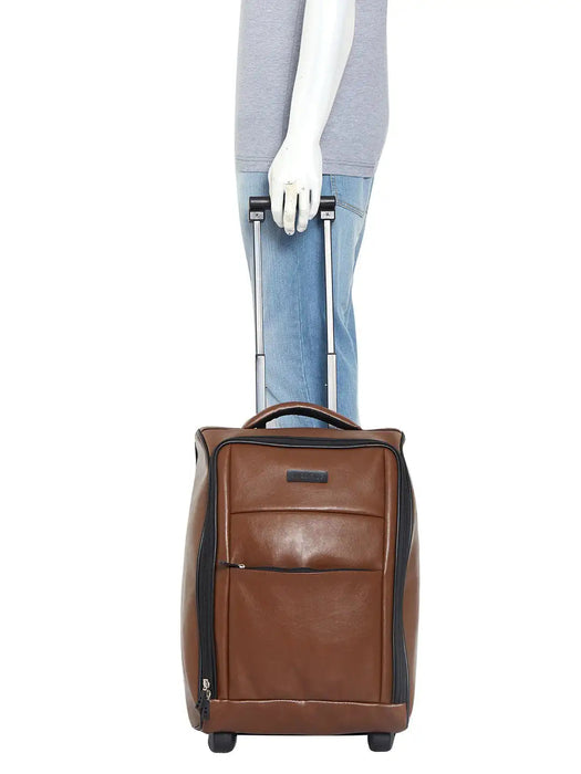 RUs Polyester 34 cms Black Softsided Carry-On Cabin Trolley Bag