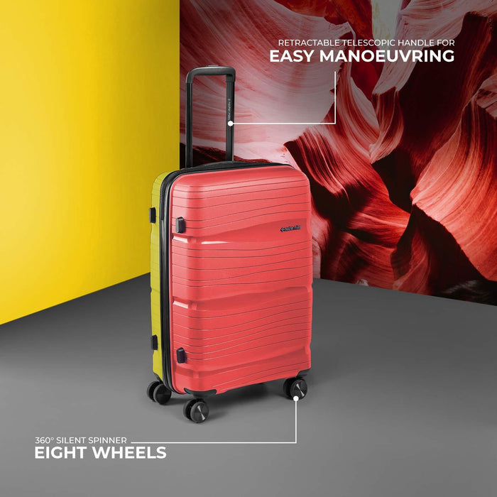 Set of 3 Hard-Sided Polypropylene Luggage Set of 3 Trolley Bags