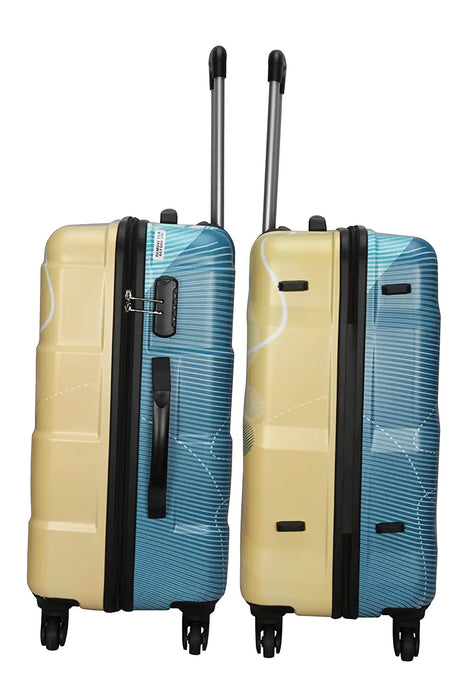 Polycarbonate Printed Multi-Color 4Wheels Hardsided Strolly Luggage (Small 55 cm)