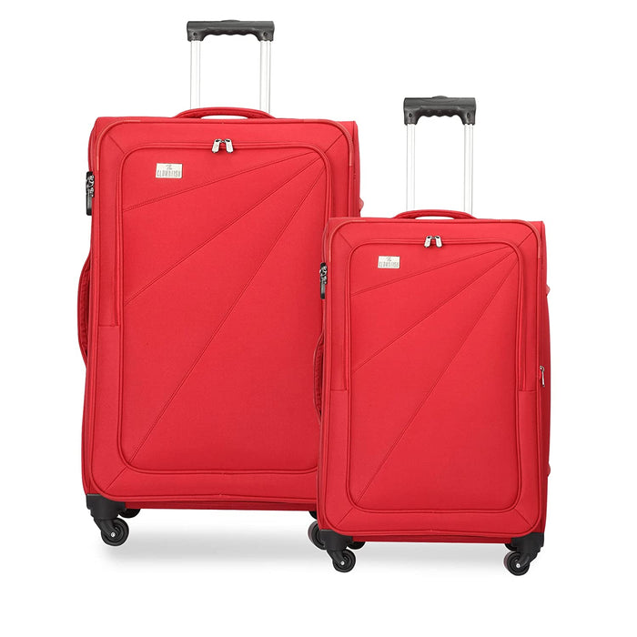 fish Combo of 3 Sydney Luggage Polyester Soft Case Suitcases Varied Sizes Four Wheel Trolley Bags - Navy Blue (56 cm, 67 cm, 78 cm)