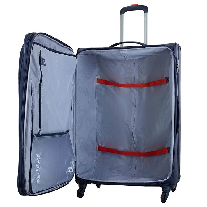 Polyester 80.5 Cms Navy Blue Softsided Check-in Luggage (Stairw81Nbl)