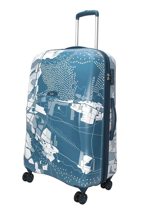 Skybags Globerunner 67 Cms Polycarbonate Hardsided Medium Checkin Luggage (Blue)