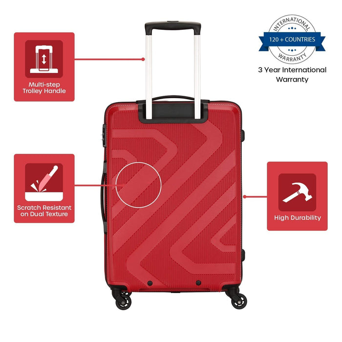 Kiza Polypropylene 79 cms Black Hardsided Check-in Luggage