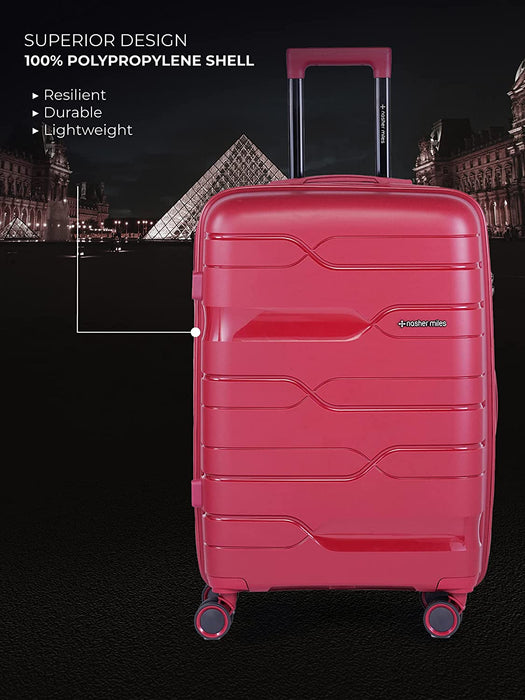 Set of 3 Maroon Trolley Bags (55, 65 & 75 cm)