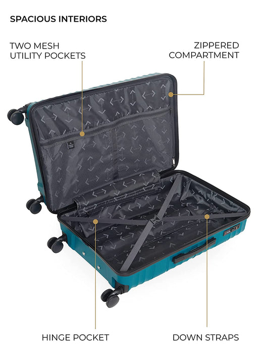 Set of 2 Dark Green Trolley Bags