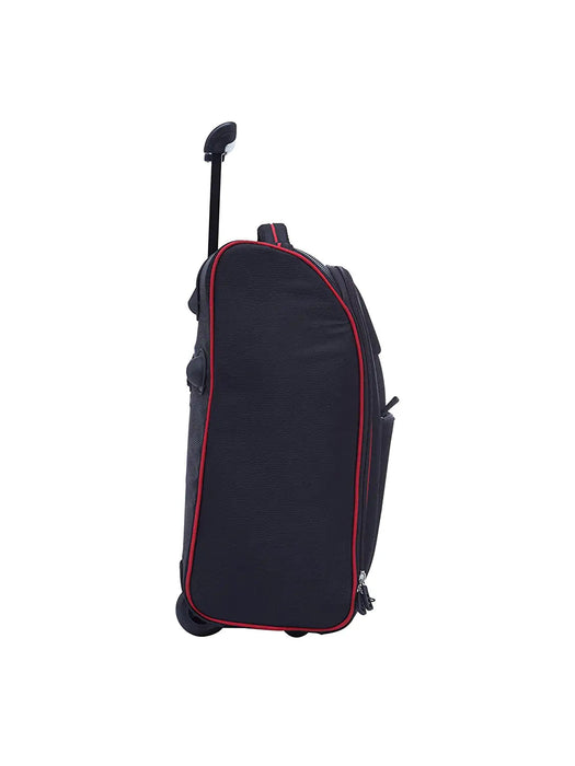 RUs Polyester 34 cms Black Softsided Carry-On Cabin Trolley Bag