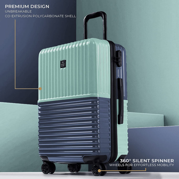 Set of 2 Trolley Bags Hard-Sided Polycarbonate Luggage