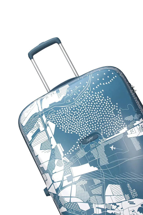 Skybags Globerunner 67 Cms Polycarbonate Hardsided Medium Checkin Luggage (Blue)