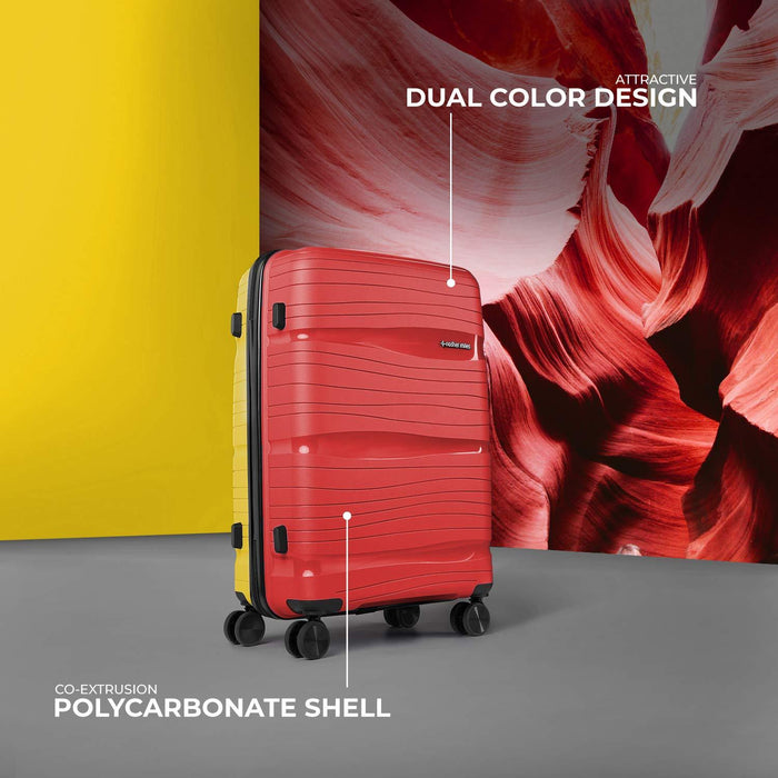 Set of 3 Hard-Sided Polypropylene Luggage Set of 3 Trolley Bags