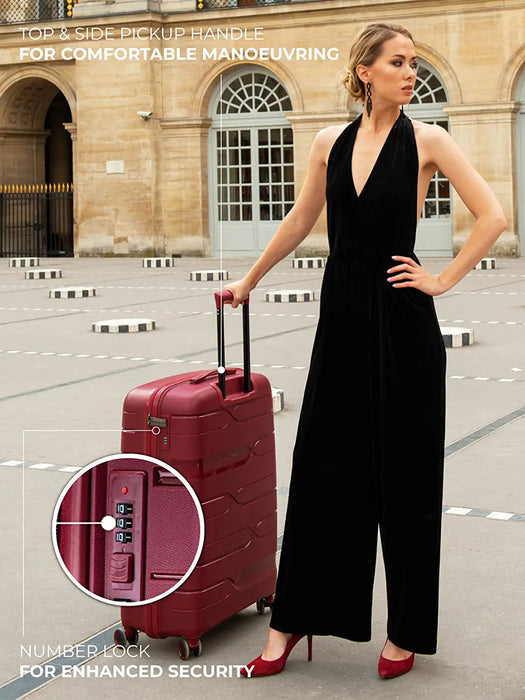 Miles Paris Hard-Sided Polypropylene Check-in Luggage Yellow 24 inch |65cm Trolley Bag