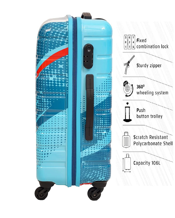 Polycarbonate 7.87 inches Hard Suitcase (Rediance set_Blue)