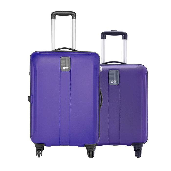 Sharp Anti-Scratch Combo Set of 2 Purple Small, Medium Check-in 4 Wheel Hard Suitcase