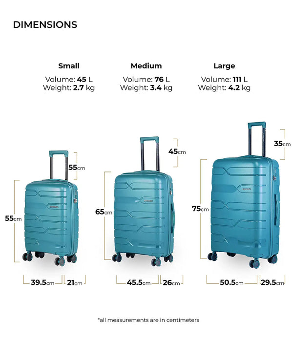 Miles Paris Hard-Sided Polypropylene Check-in Luggage Yellow 24 inch |65cm Trolley Bag