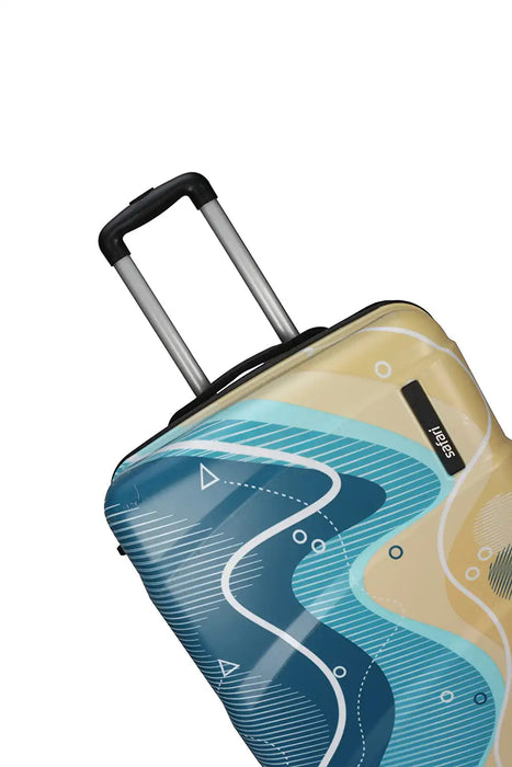 Polycarbonate Printed Multi-Color 4Wheels Hardsided Strolly Luggage (Small 55 cm)