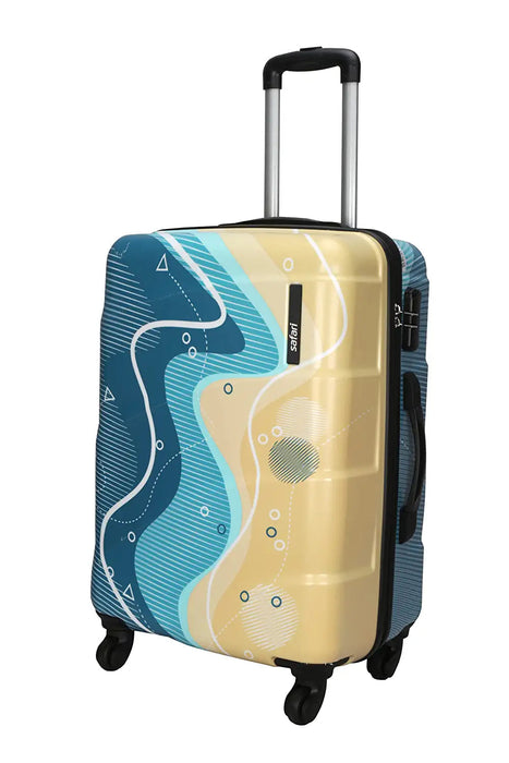 Polycarbonate Printed Multi-Color 4Wheels Hardsided Strolly Luggage (Small 55 cm)