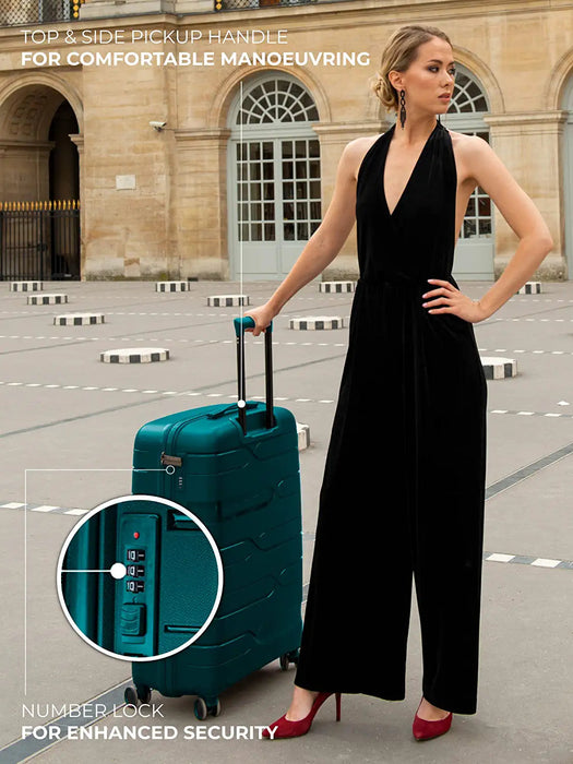 Miles Paris Hard-Sided Polypropylene Check-in Luggage Yellow 24 inch |65cm Trolley Bag
