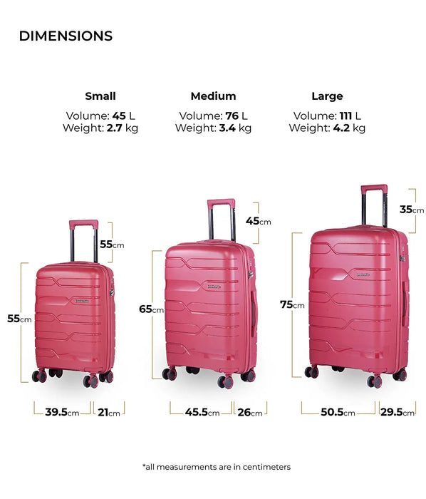 Miles Paris Hard-Sided Polypropylene Check-in Luggage Yellow 24 inch |65cm Trolley Bag