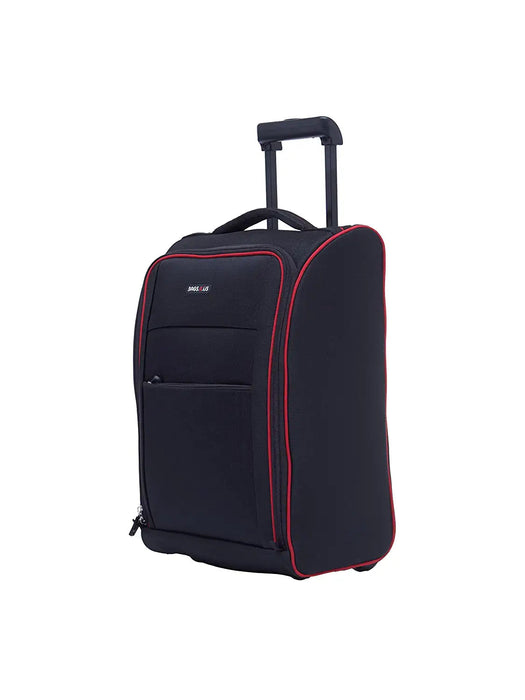 RUs Polyester 34 cms Black Softsided Carry-On Cabin Trolley Bag