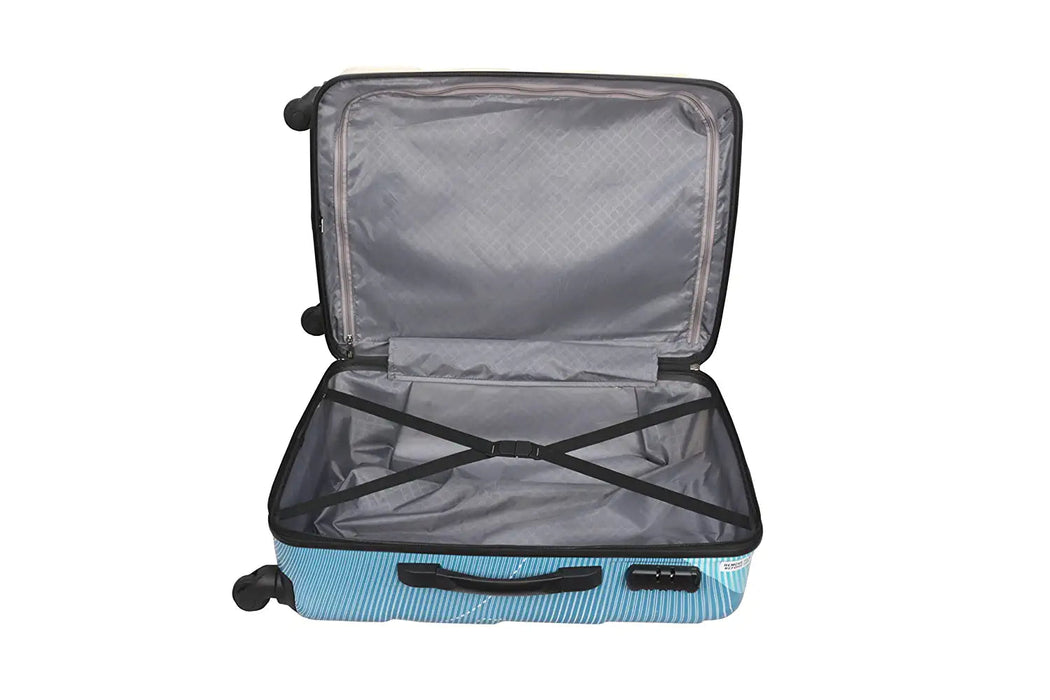 Polycarbonate Printed Multi-Color 4Wheels Hardsided Strolly Luggage (Small 55 cm)