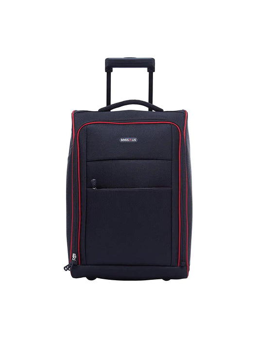 RUs Polyester 34 cms Black Softsided Carry-On Cabin Trolley Bag