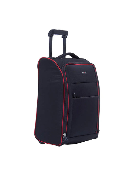 RUs Polyester 34 cms Black Softsided Carry-On Cabin Trolley Bag