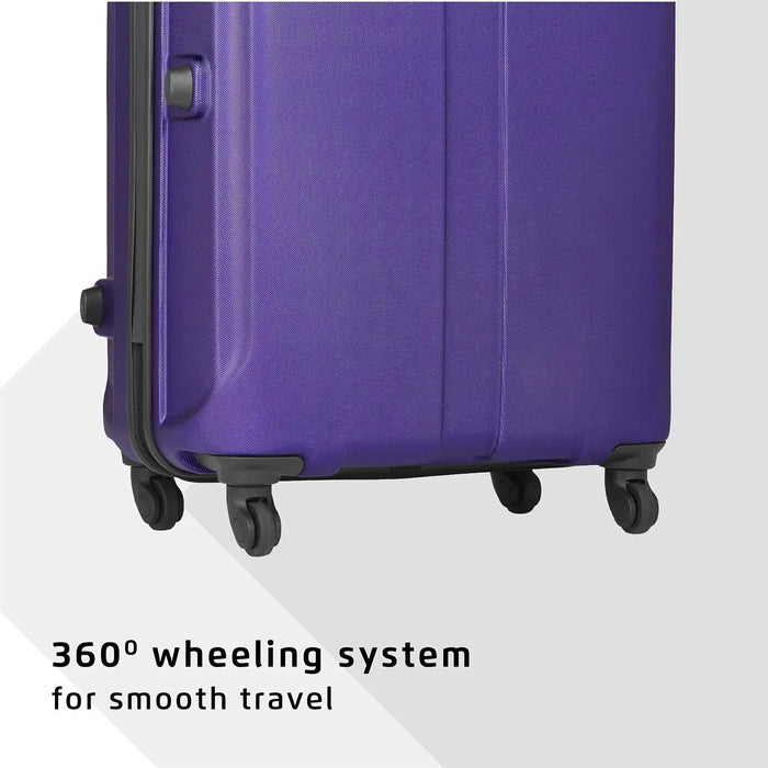 Thorium Sharp Antiscratch 77 Cms Polycarbonate Purple Check-In 4 wheels Hard Suitcase
